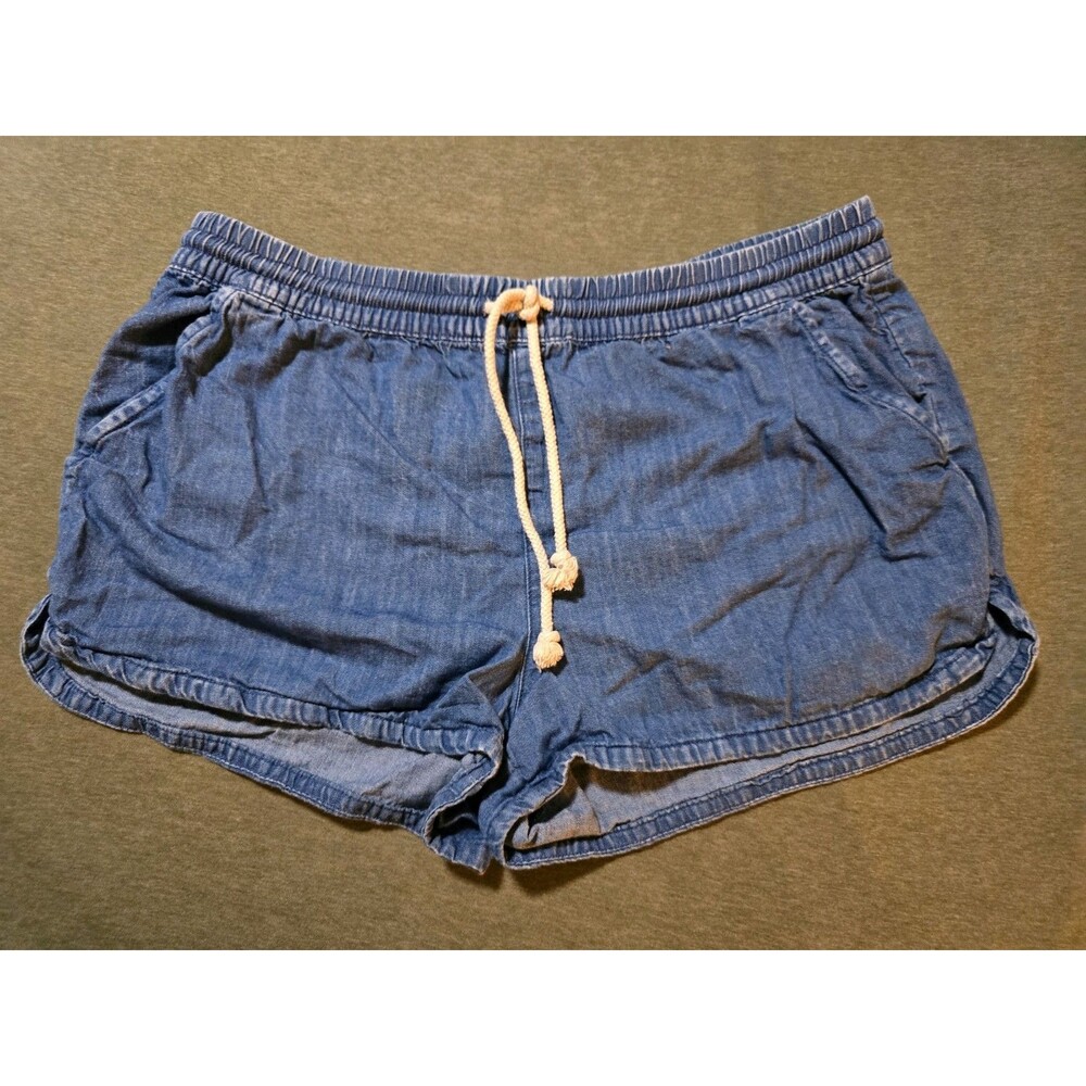 Aerie Cotton Shorty Shorts 2in Inseam Size Large Elastic Waist Classic